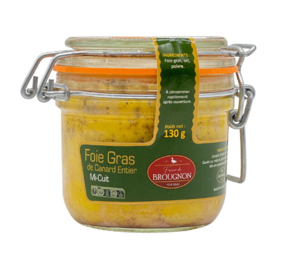 FOIE GRAS DE CANARD ENTIER MI-CUIT en verrine (130g)