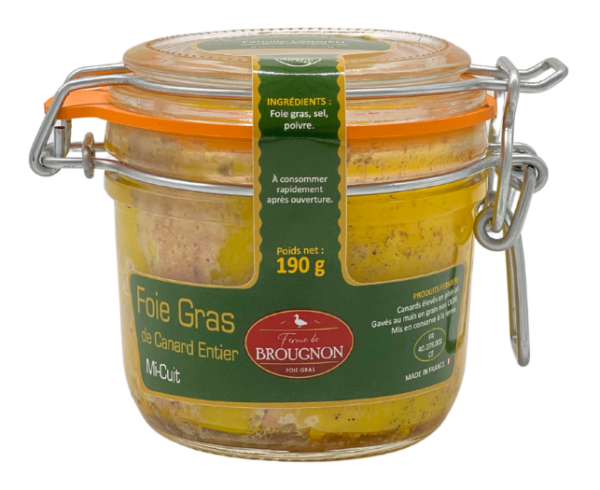 FOIE GRAS DE CANARD ENTIER MI-CUIT en verrine (190 g)