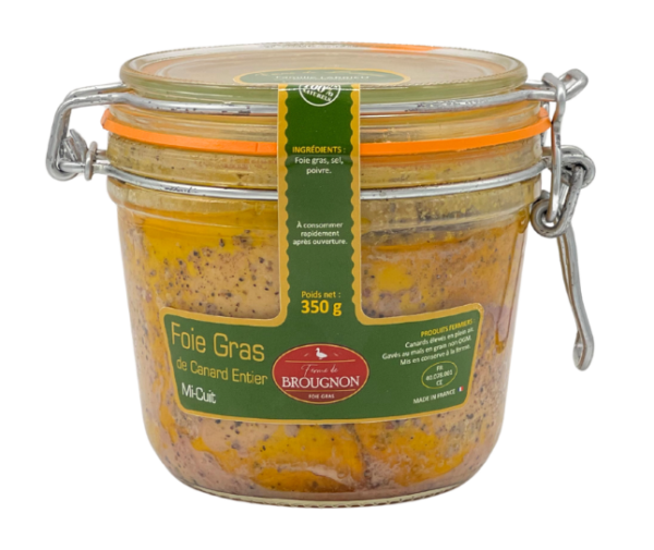 FOIE GRAS DE CANARD ENTIER MI-CUIT en verrine (350 g)
